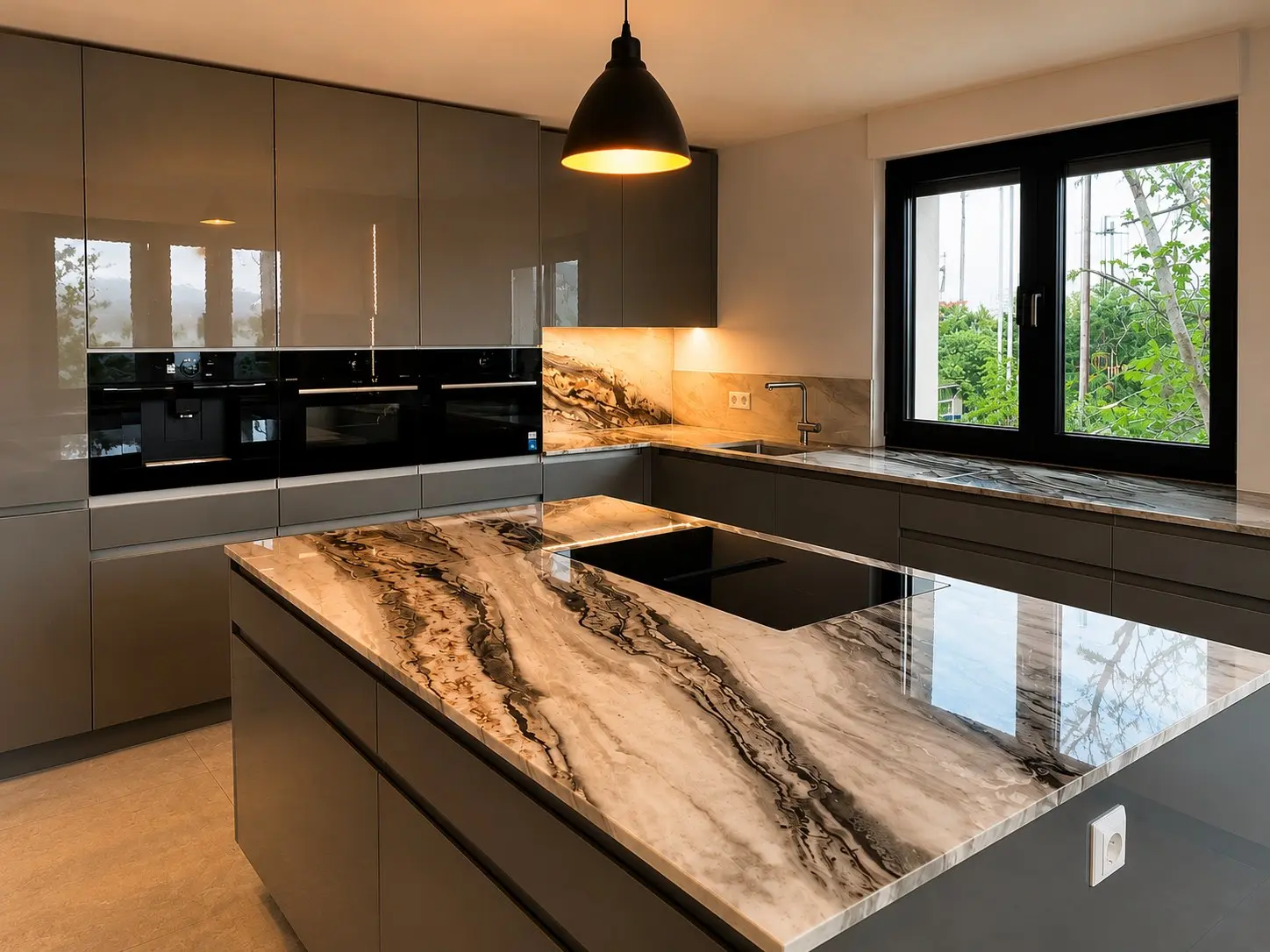Wohnkonzept – Einbauküche mit Kochinsel – Wohnen Innenausbau in Raum Stuttgart | b² interior